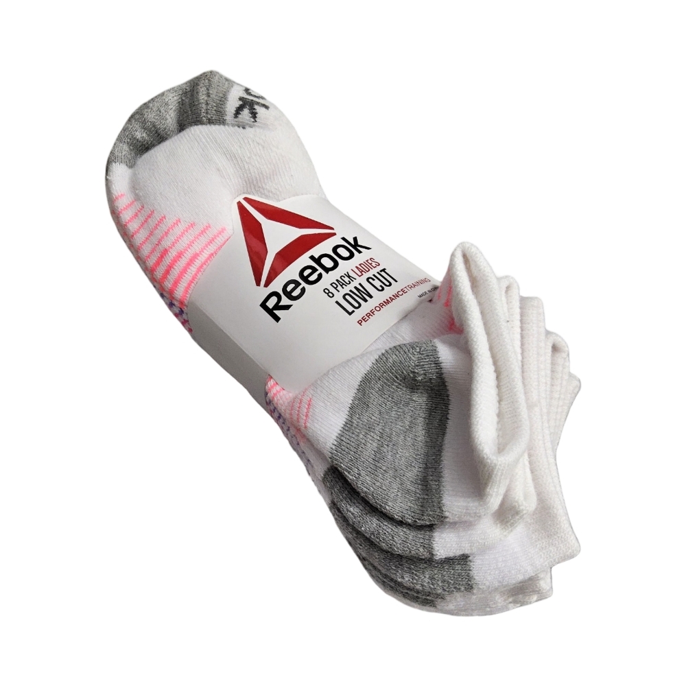 New Reebok WoMen's white low cut Socks